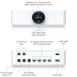 Amplificator audio multi-zonă Hi-Fi UniFi Ubiquiti PowerAmp, Alb, UPL-Amp-W